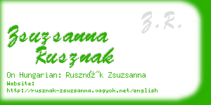 zsuzsanna rusznak business card